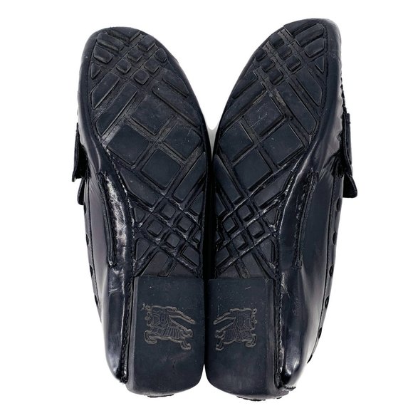 BURBERRY Black Patent Leather Loafers Size 36 - Picture 7 of 11